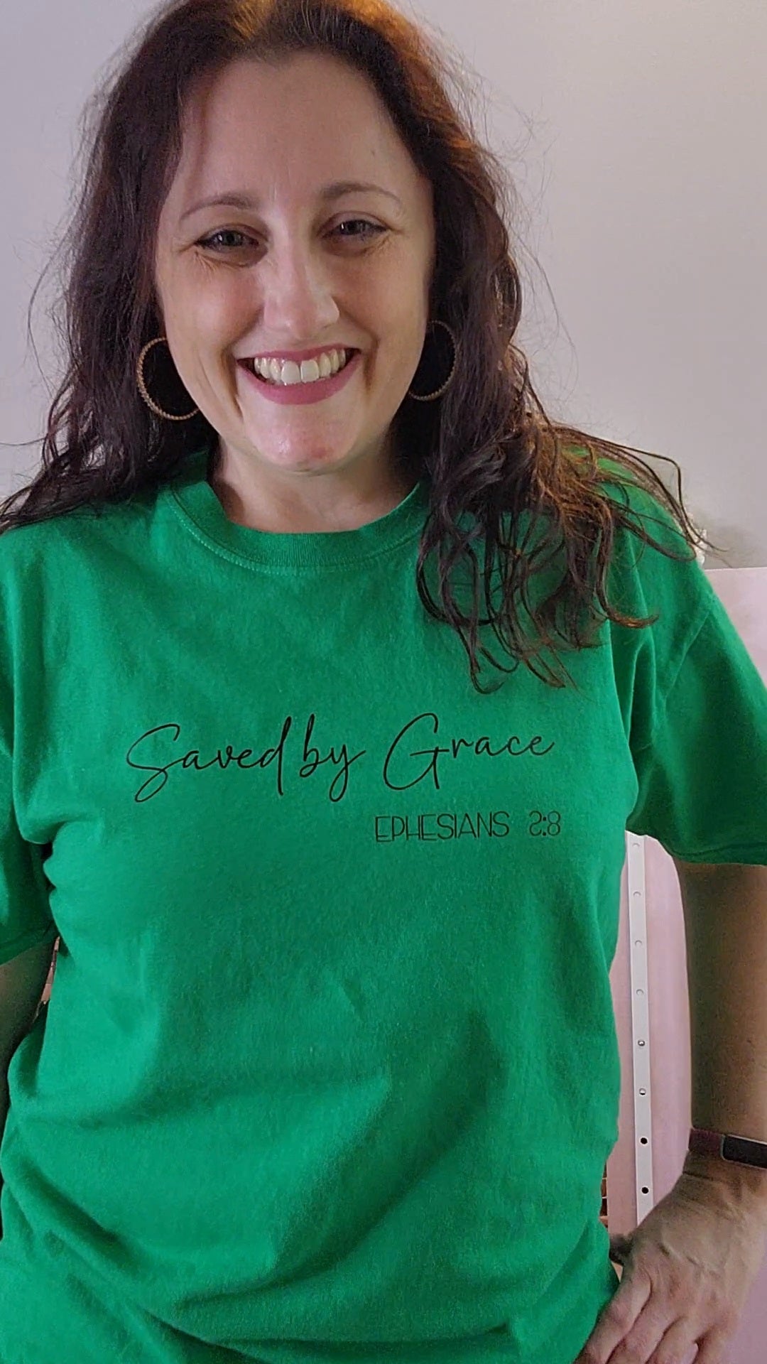 Pre-order- Saved By Grace- Handwritting Tee- Handmade