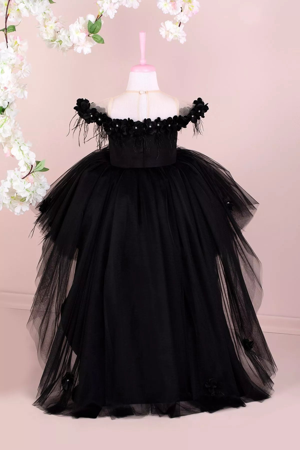 Violet Black Party Dress - Tailed