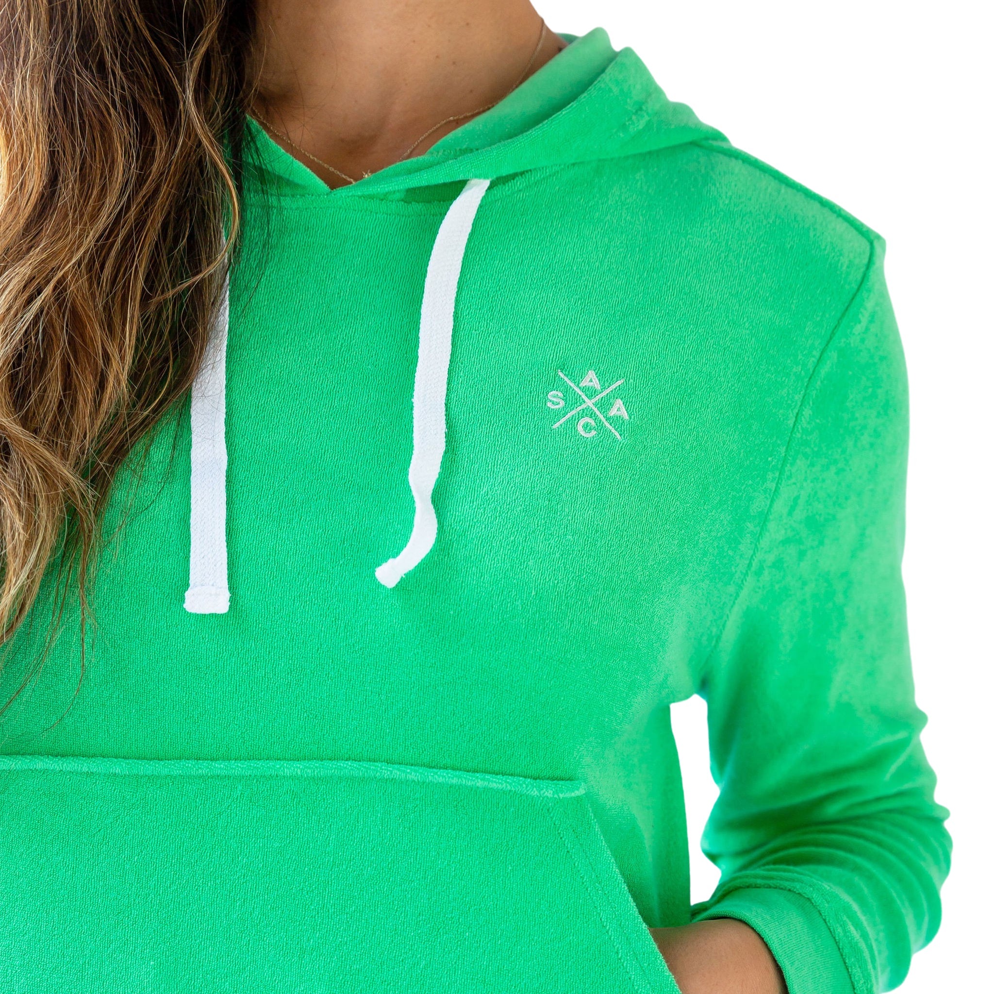 Women's Ac Mint Terry Cropped Hoodie