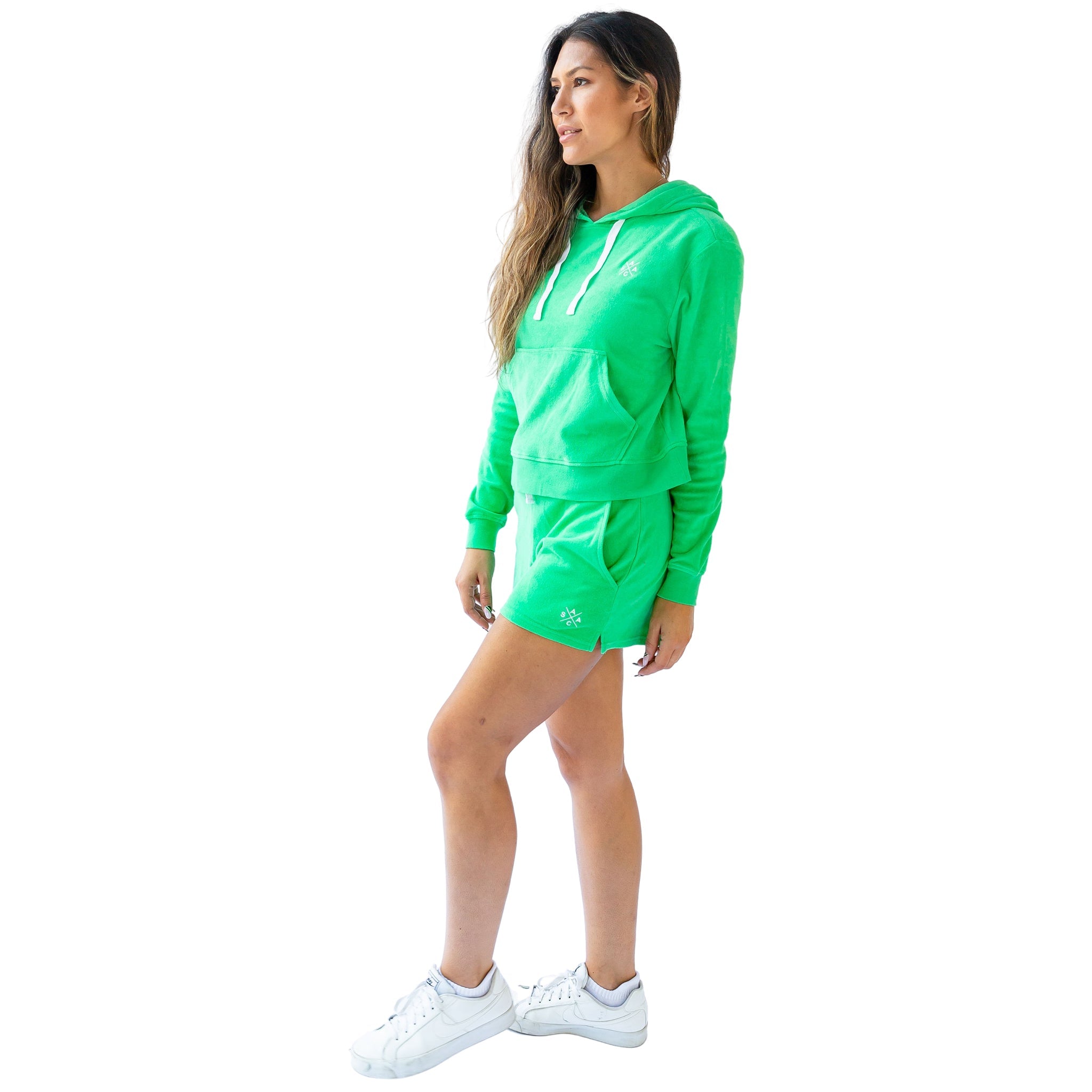 Women's Ac Mint Terry Cropped Hoodie