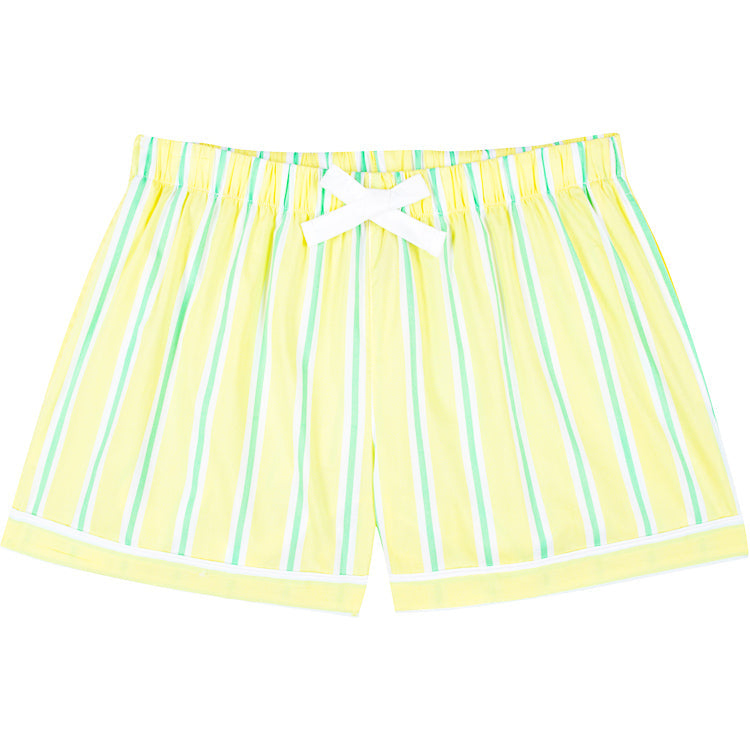 Women's Andy Cohen Yellow + Green Stripe Boxer Shorts