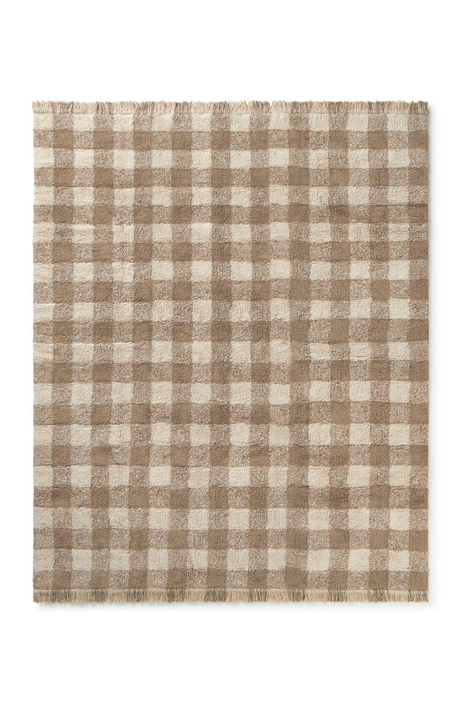 Washable Rug Vichy Marron