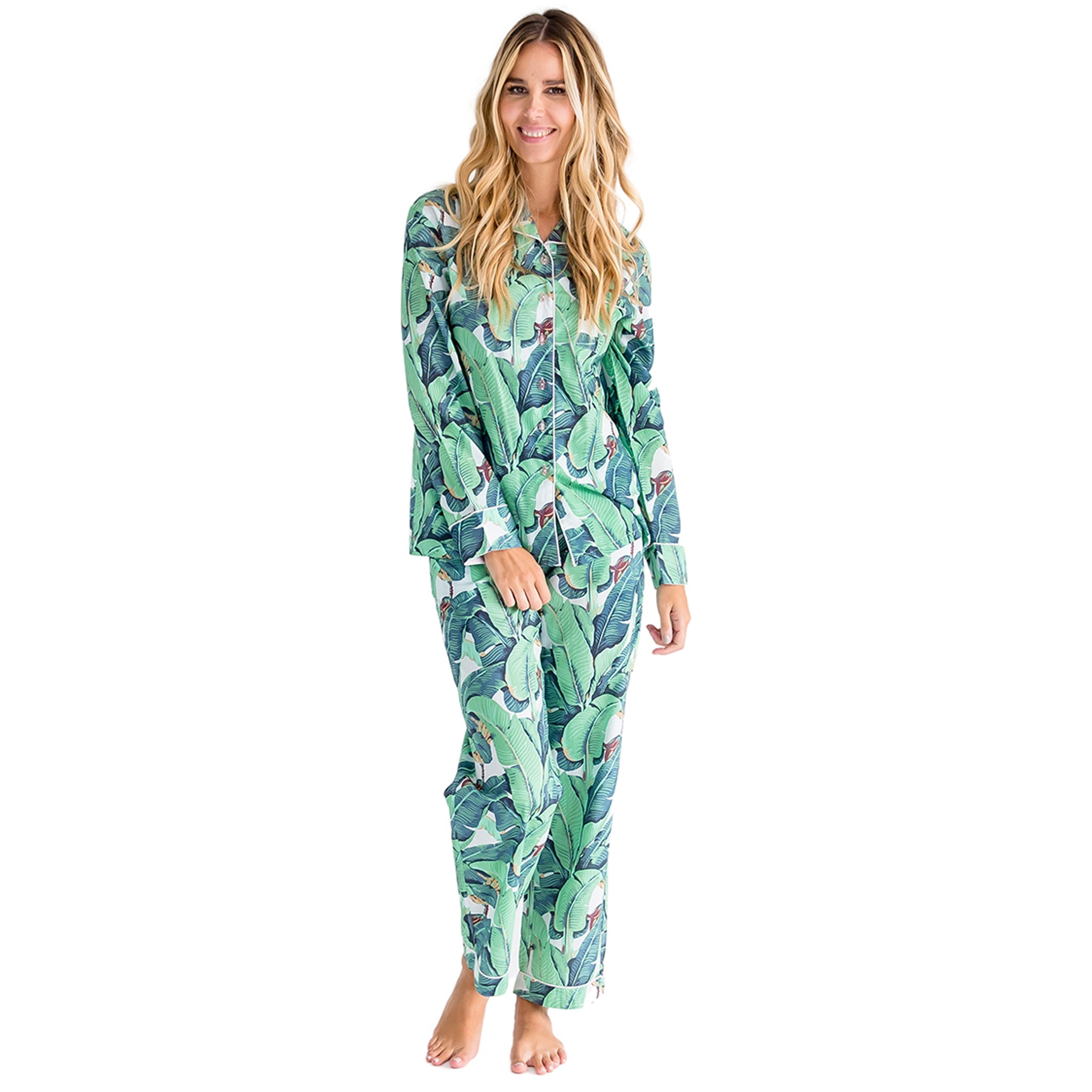 Women's Martinique® Banana Leaf Shirt + Pj Pant Set