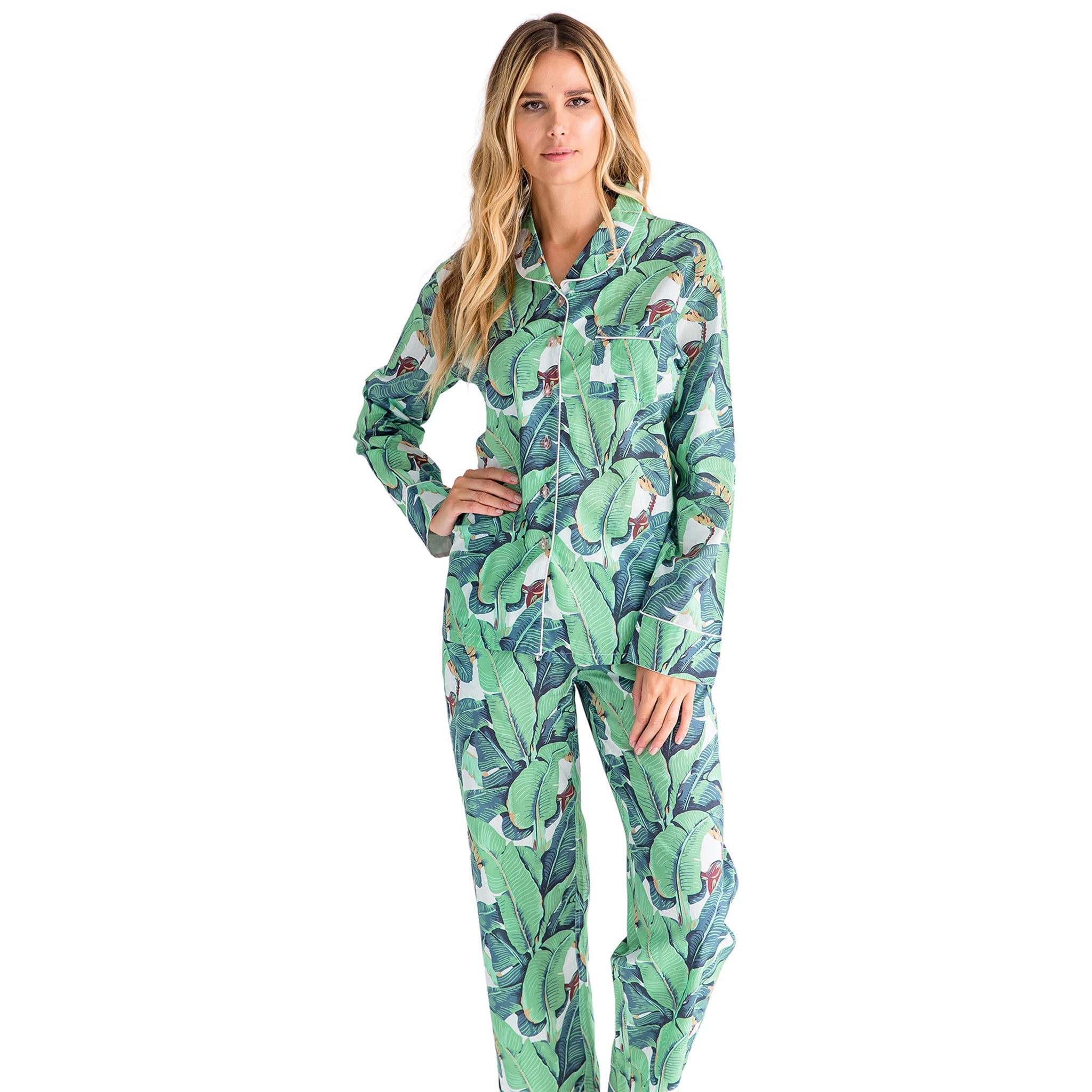 Women's Martinique® Banana Leaf Shirt + Pj Pant Set