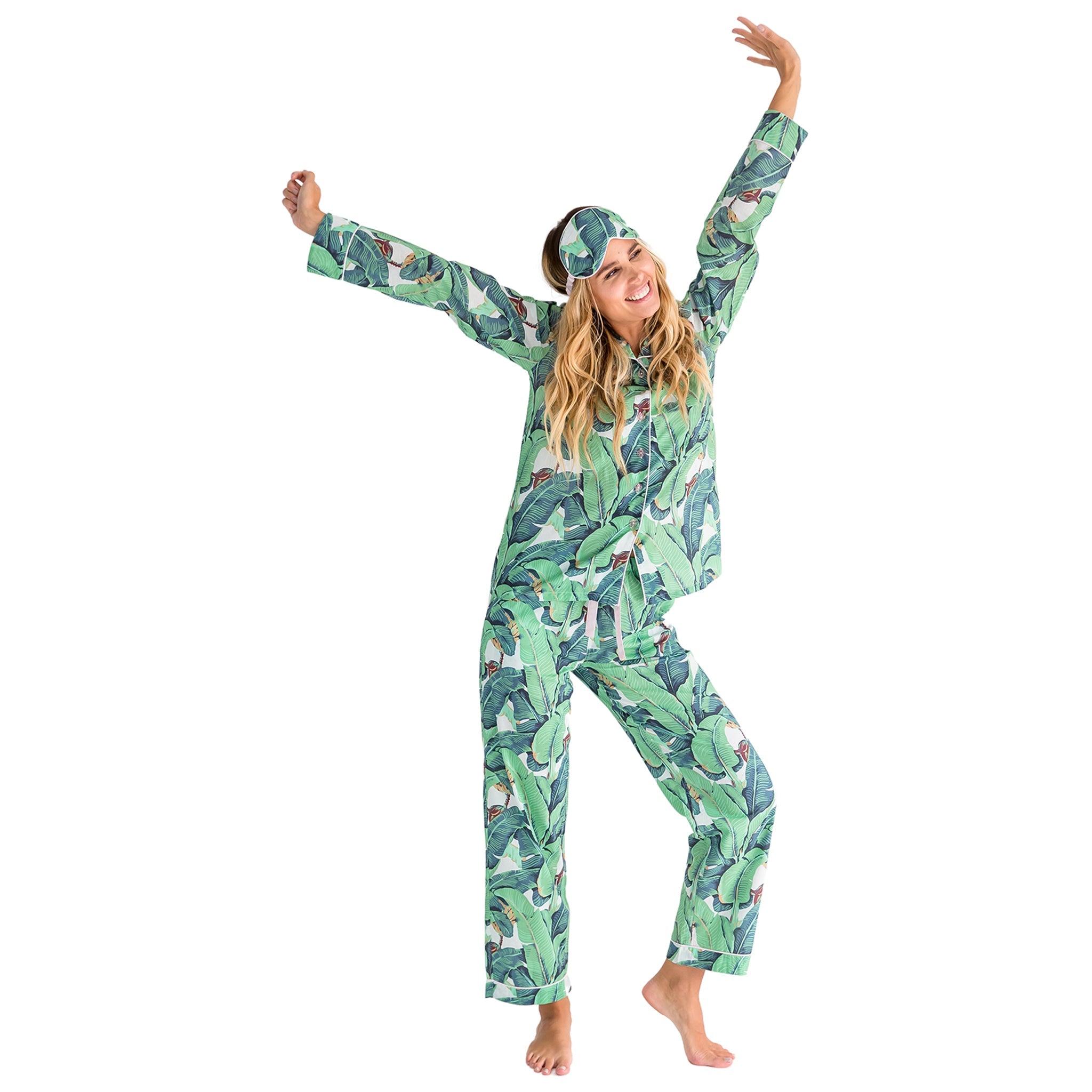 Women's Martinique® Banana Leaf Shirt + Pj Pant Set