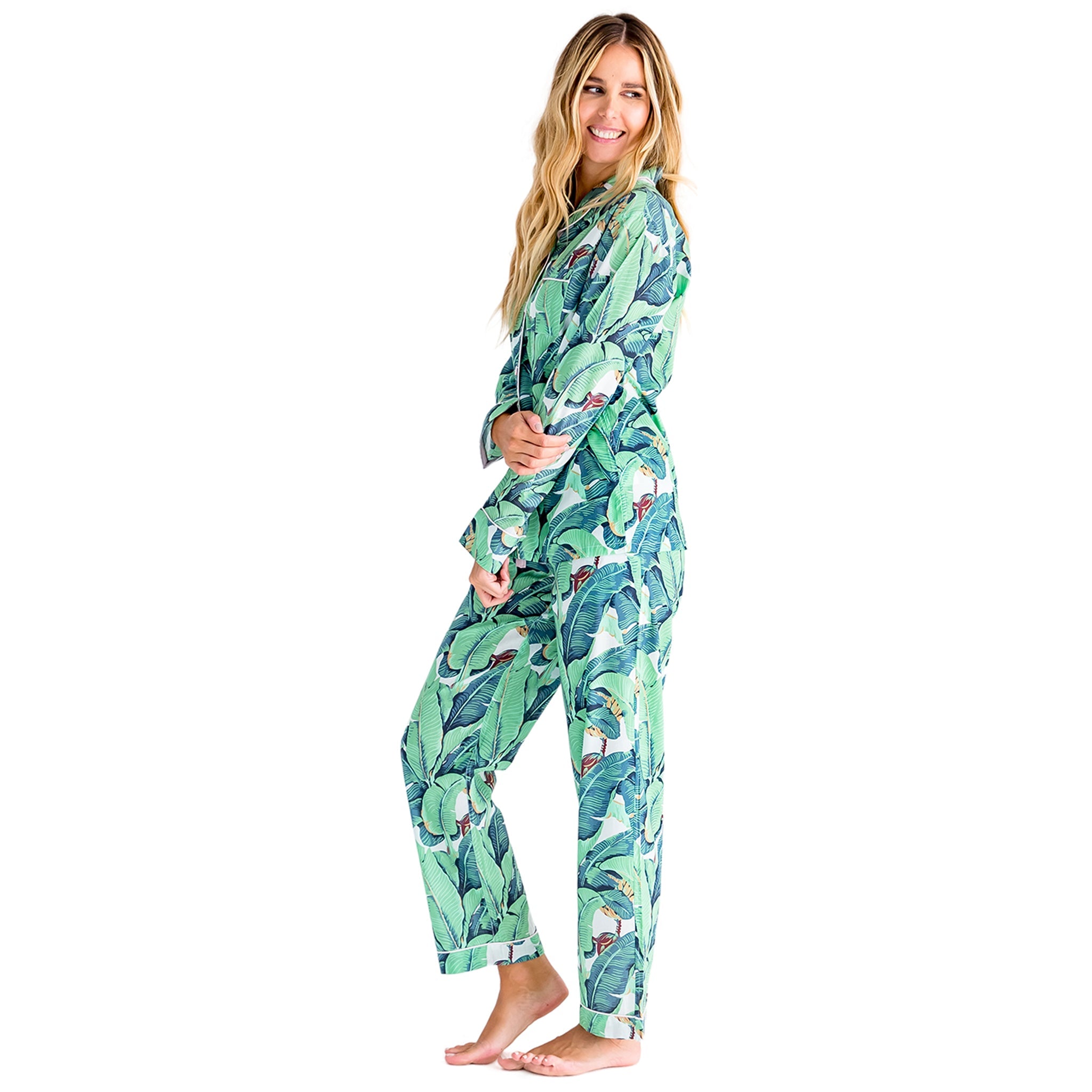 Women's Martinique® Banana Leaf Shirt + Pj Pant Set