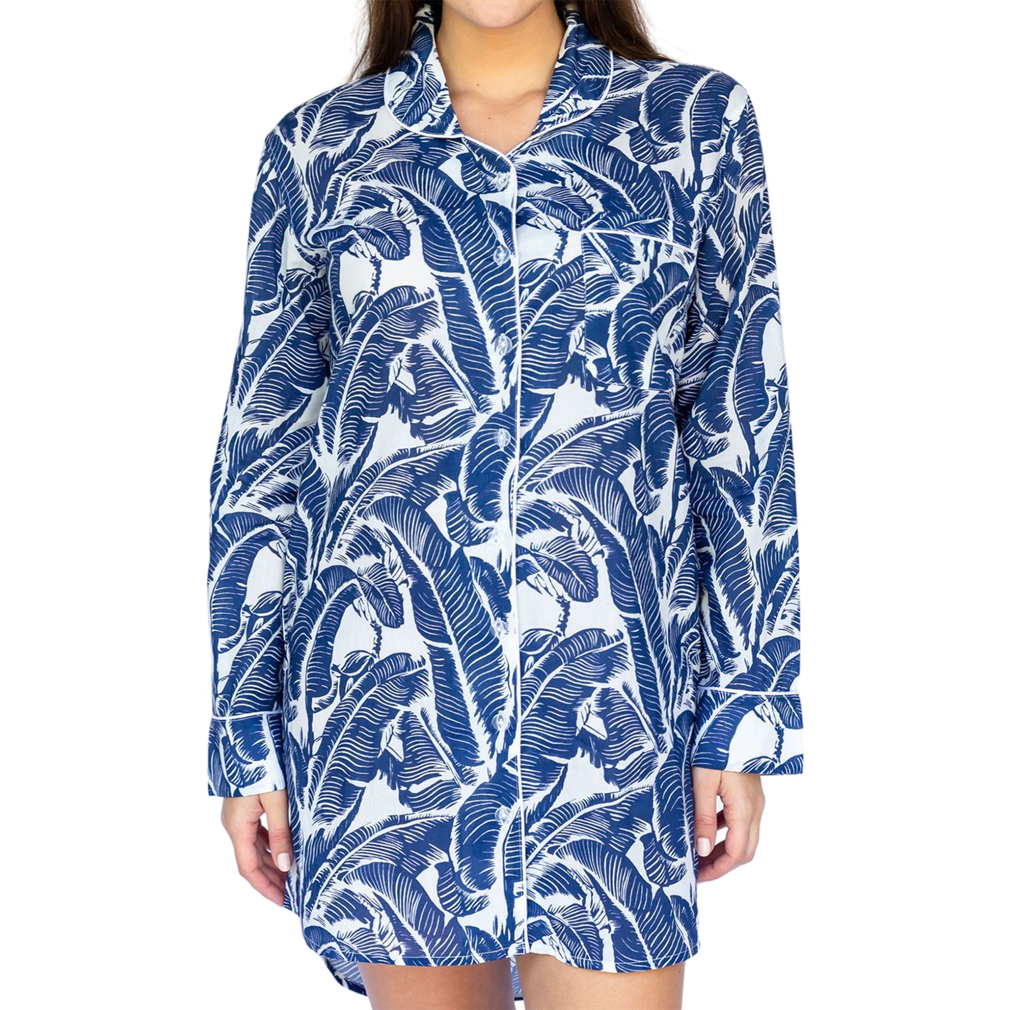 Women's Blue Martinique® Banana Leaf Night Shirt