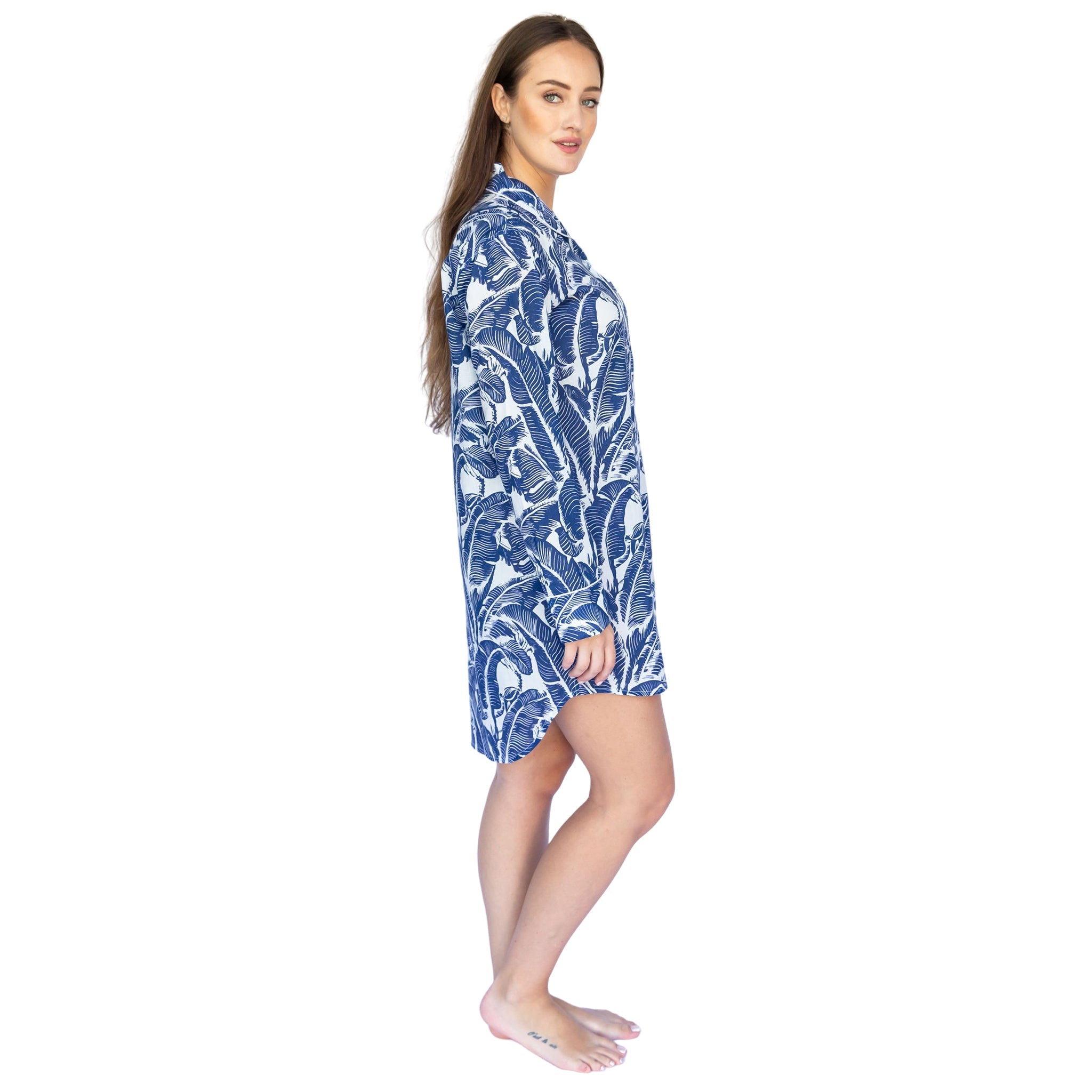 Women's Blue Martinique® Banana Leaf Night Shirt