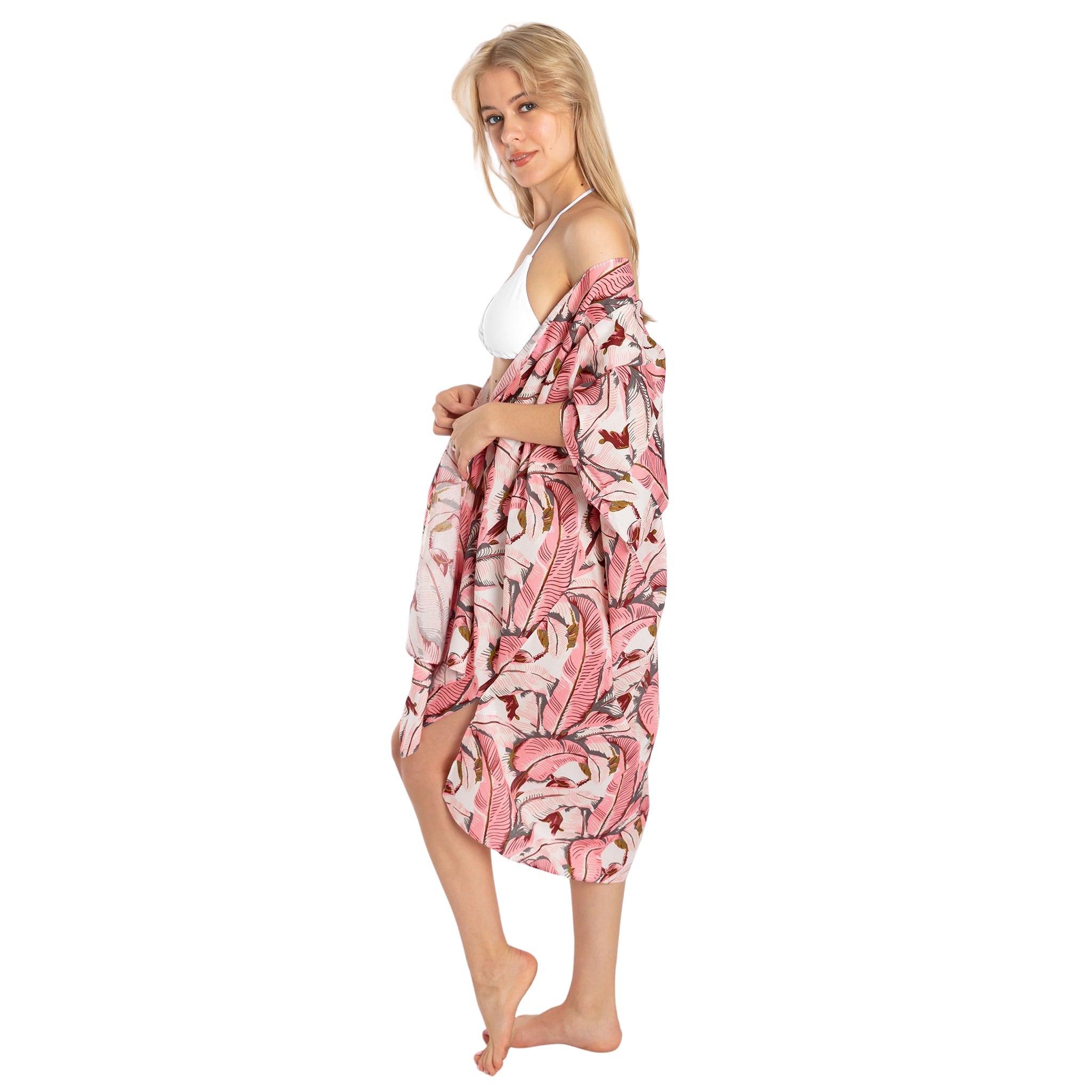 Women's Pink Martinique® Banana Leaf Cover Up