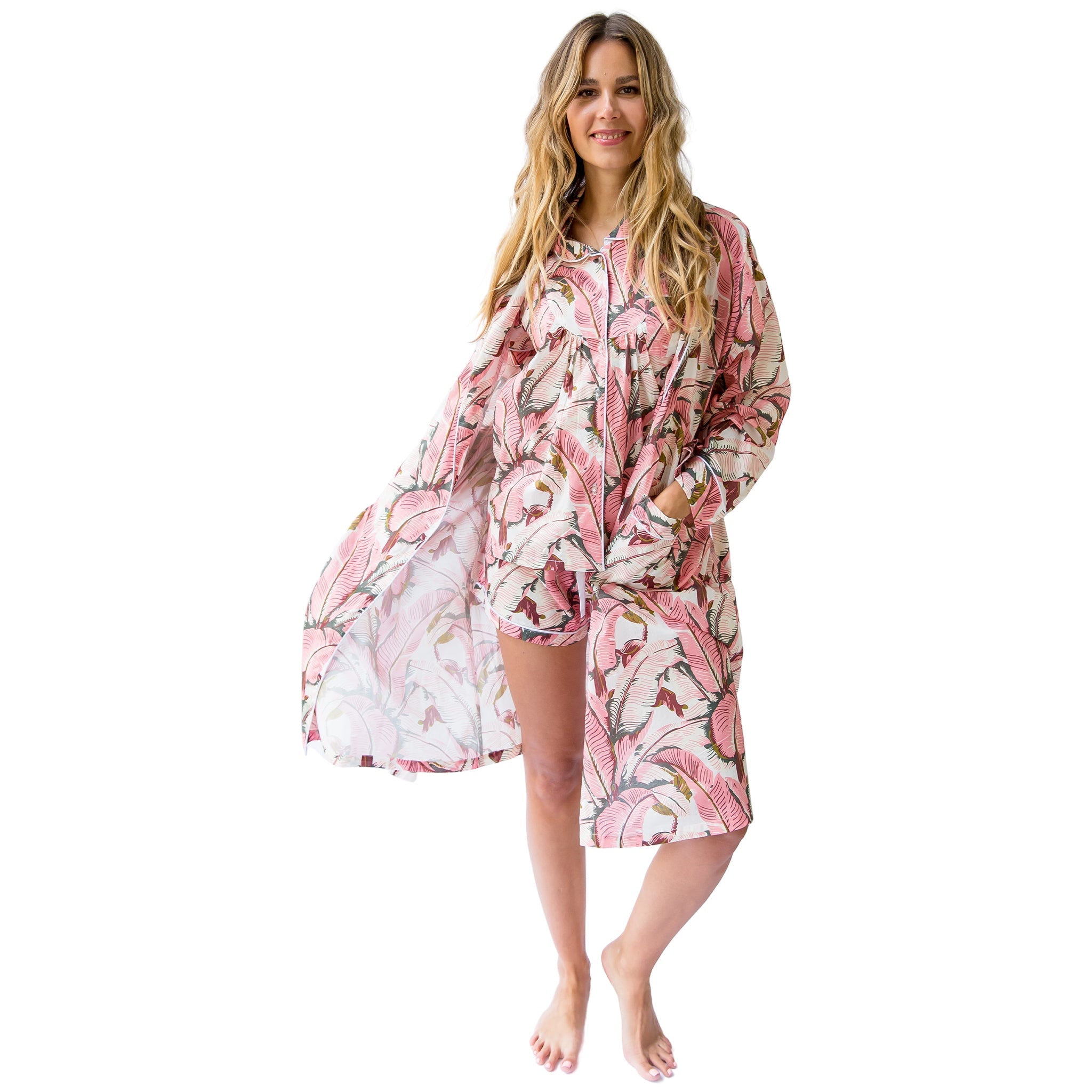 Women's Pink Martinique® Banana Leaf Robe