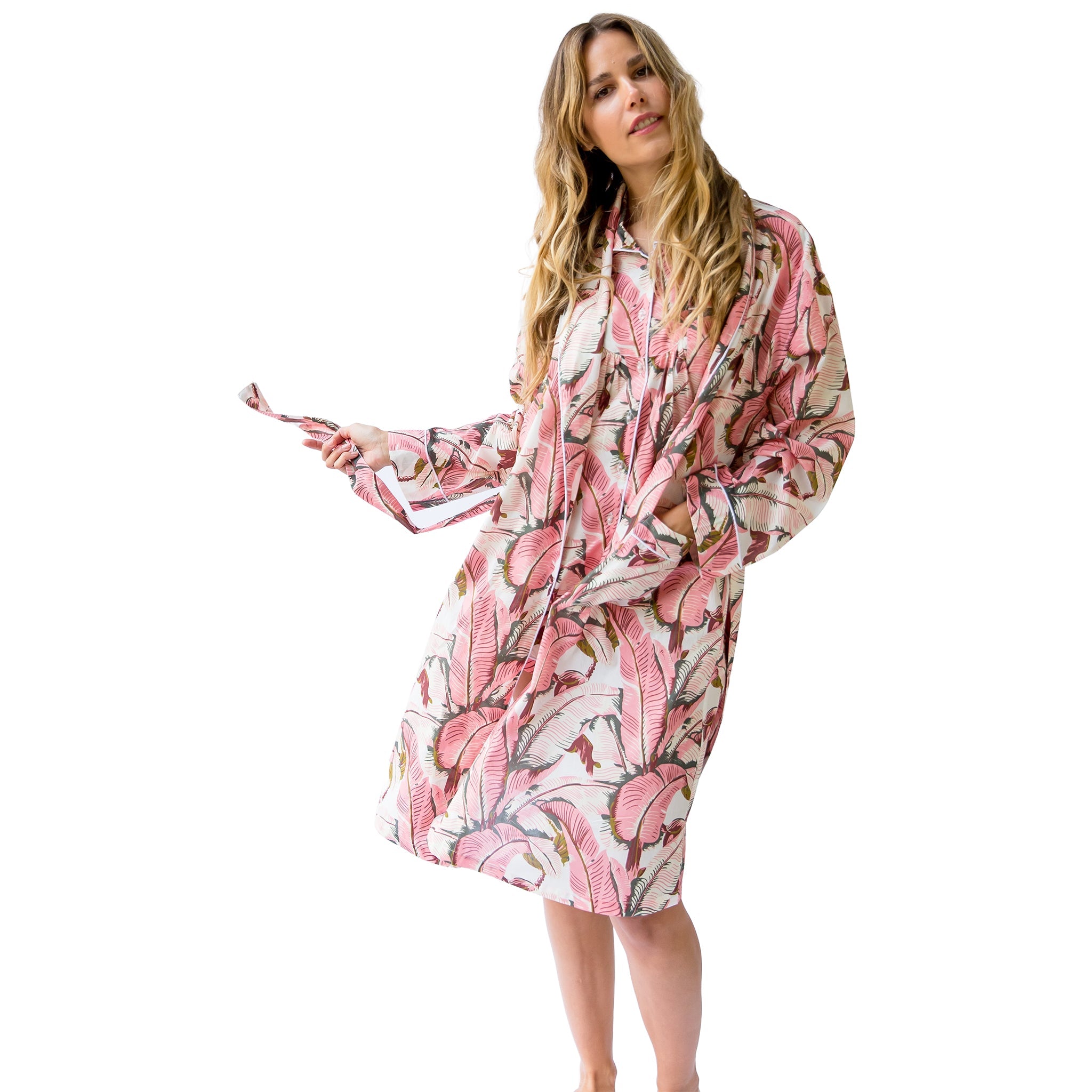 Women's Pink Martinique® Banana Leaf Robe