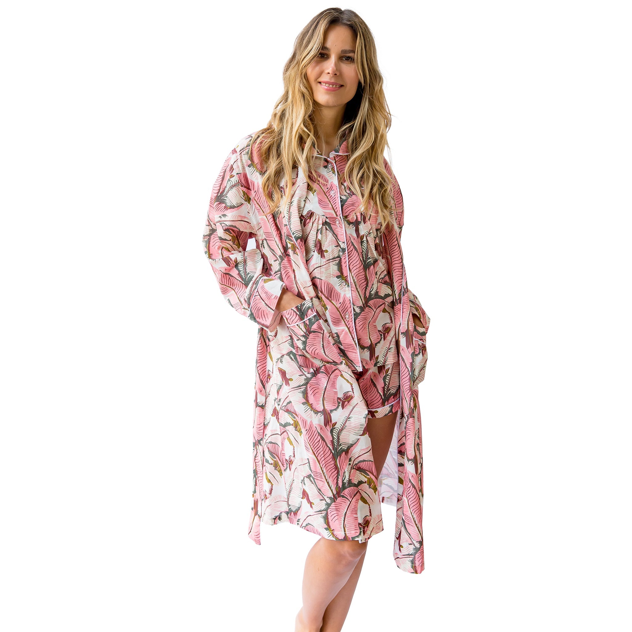 Women's Pink Martinique® Banana Leaf Robe