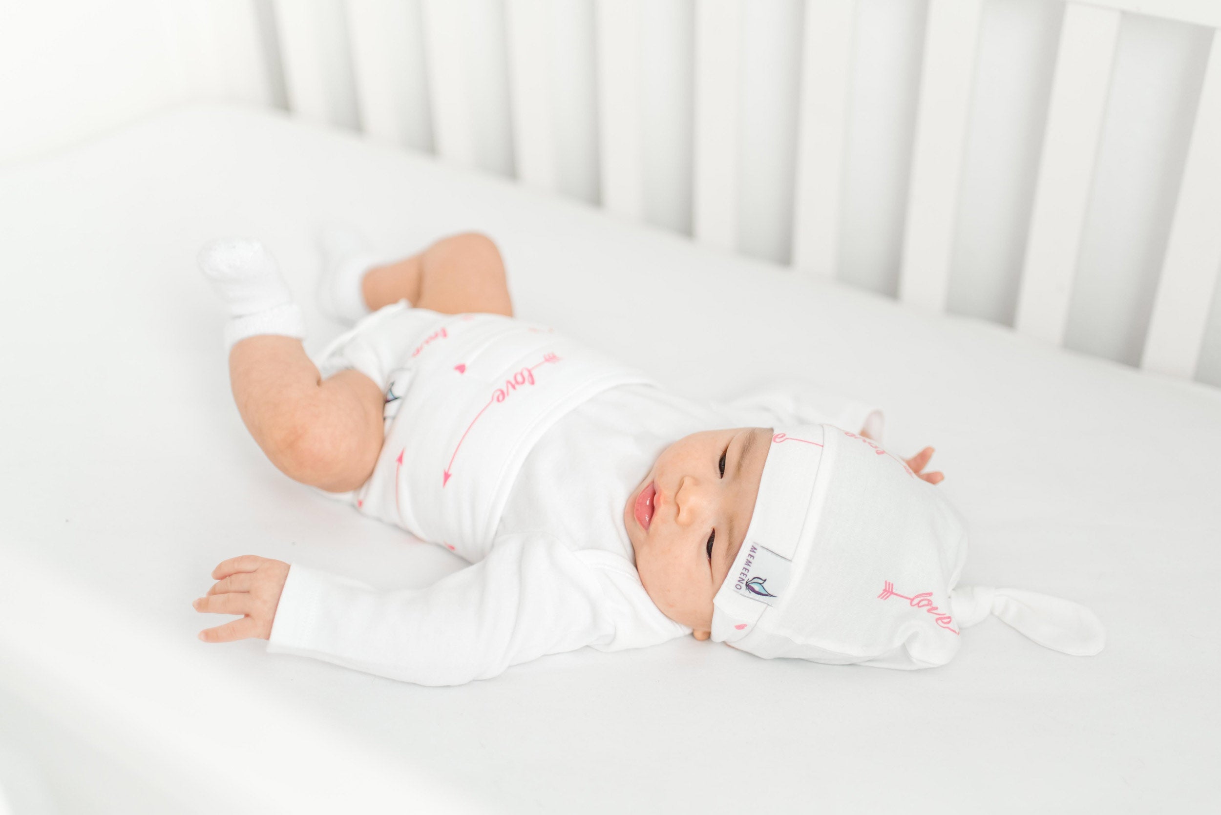 Newborn Top Knot Hat - Love Her