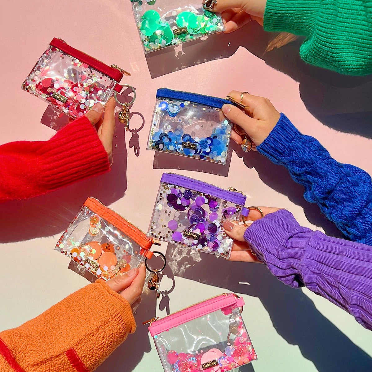 Spirit Squad Confetti Keychain Wallet