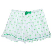 Women's Green Palm Tree Boxer Shorts