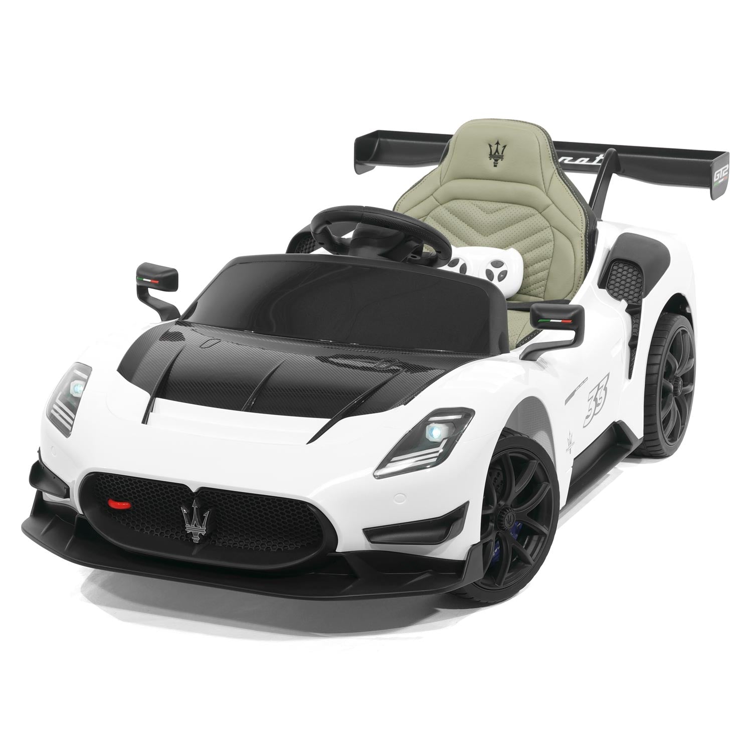 Maserati Gt2 24v Kids Ride-on Car With R/c Parental Remote | White