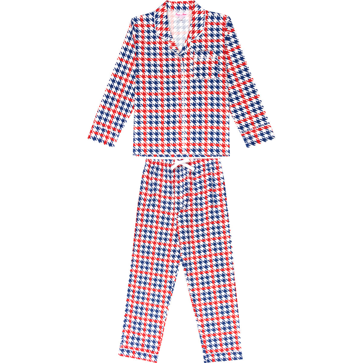 Women's Houndstooth Flannel Long Set