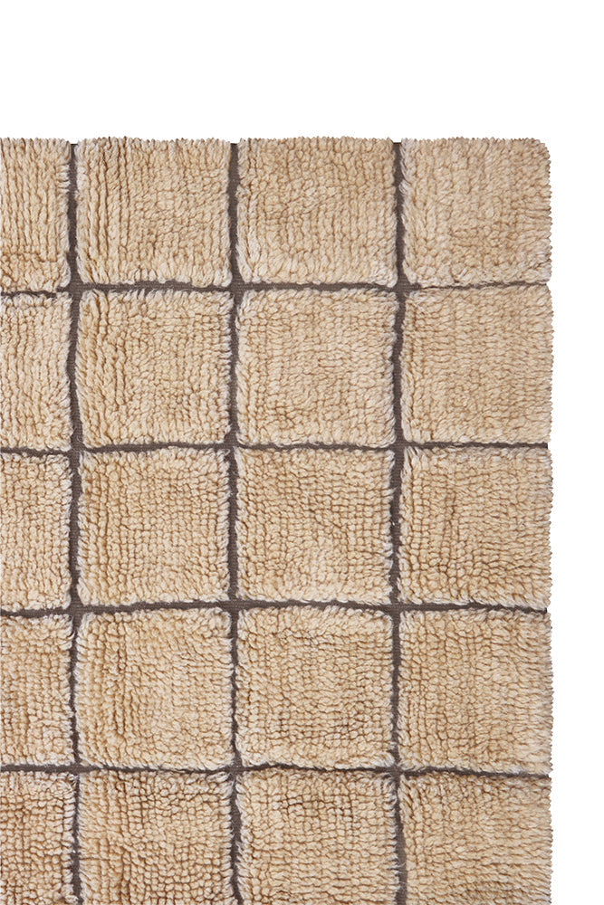 Wool Area Rug Mosaic Amber