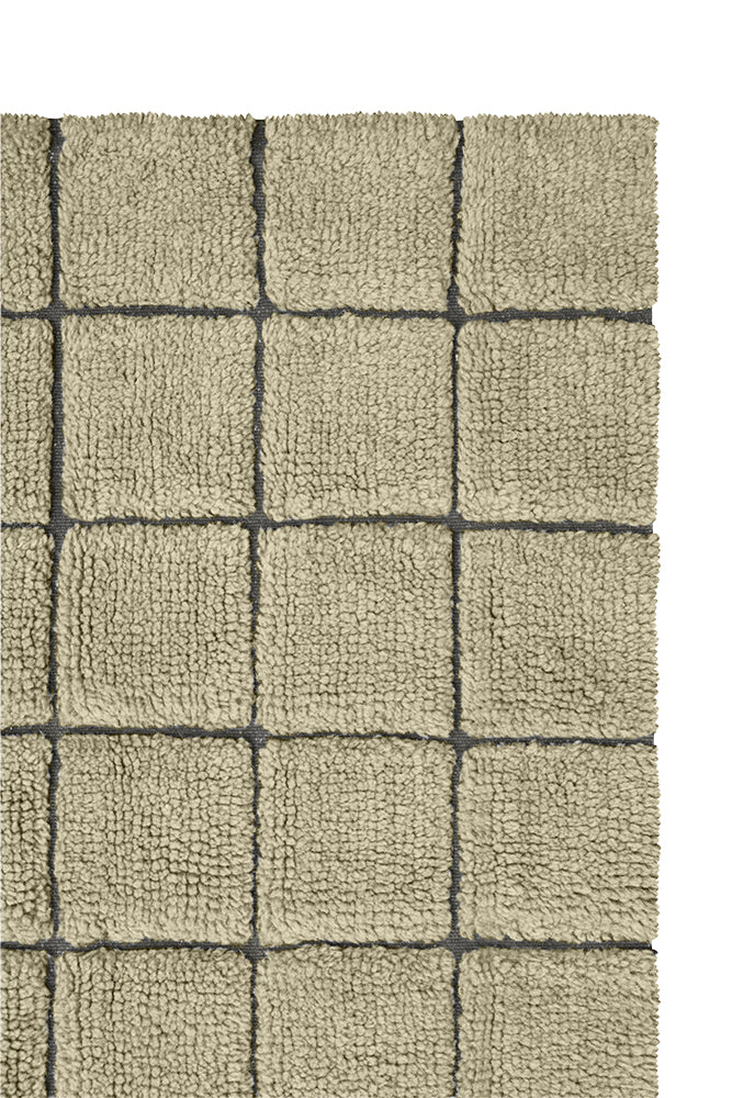 Wool Runner Rug Mosaic Moss