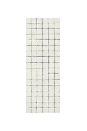 Wool Runner Rug Mosaic Natural