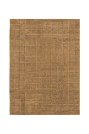 Wool Area Rug Mosaic Ochre