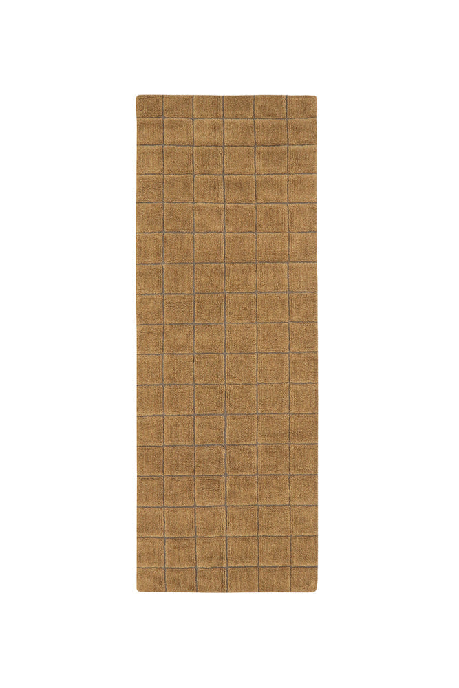 Wool Runner Rug Mosaic Ochre