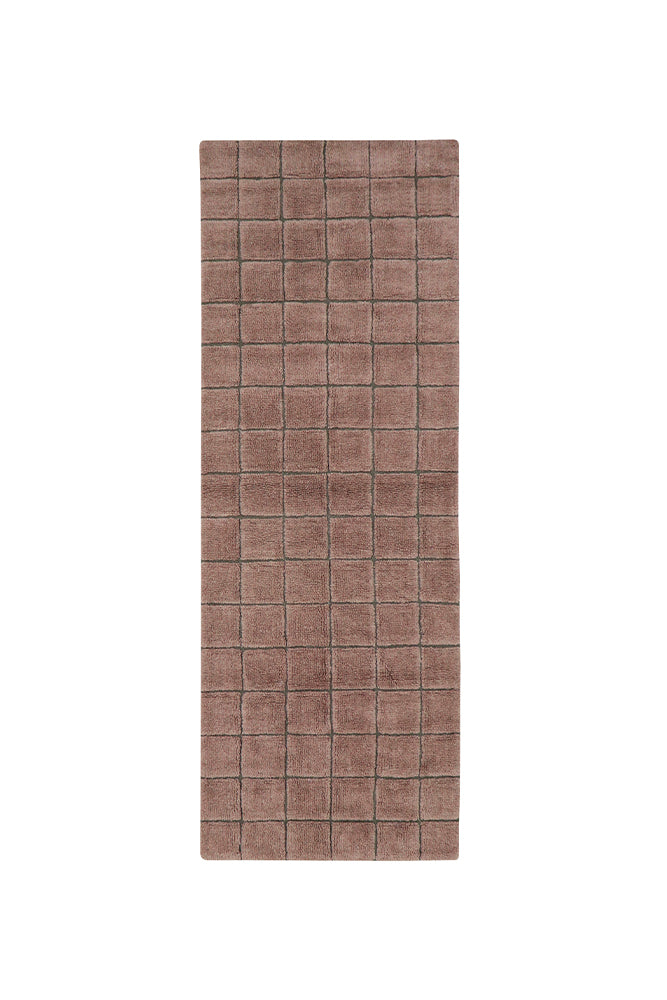 Wool Runner Rug Mosaic Quartz