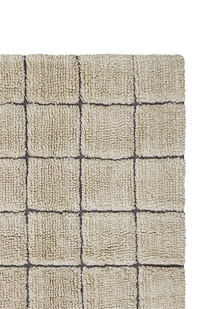 Wool Area Rug Mosaic Sandstone