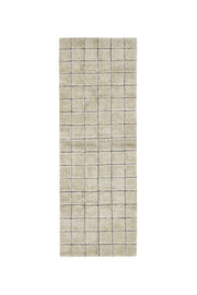 Wool Runner Rug Mosaic Sandstone