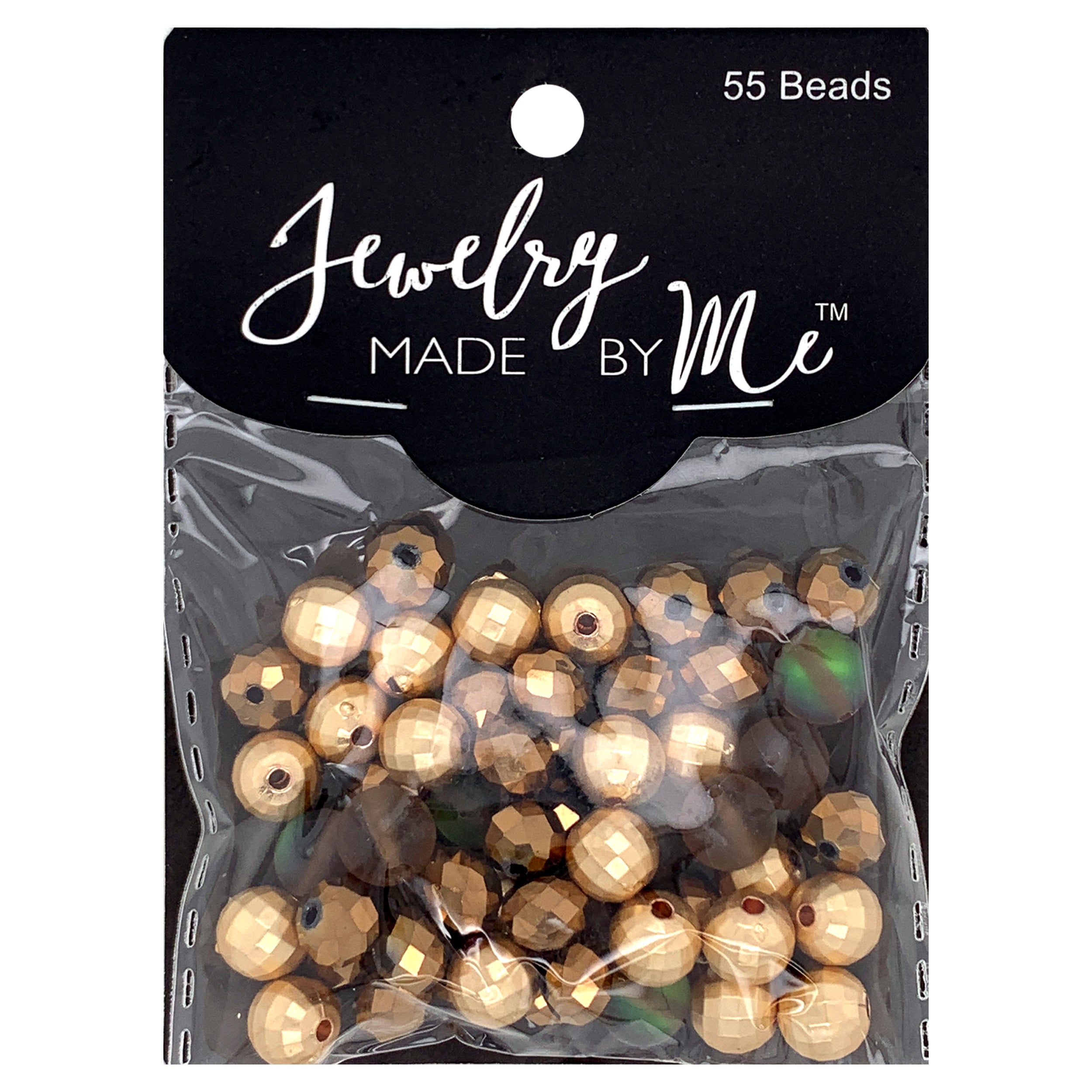 Gold, Metallic Bronze And Translucent Bronze Beads 55pc