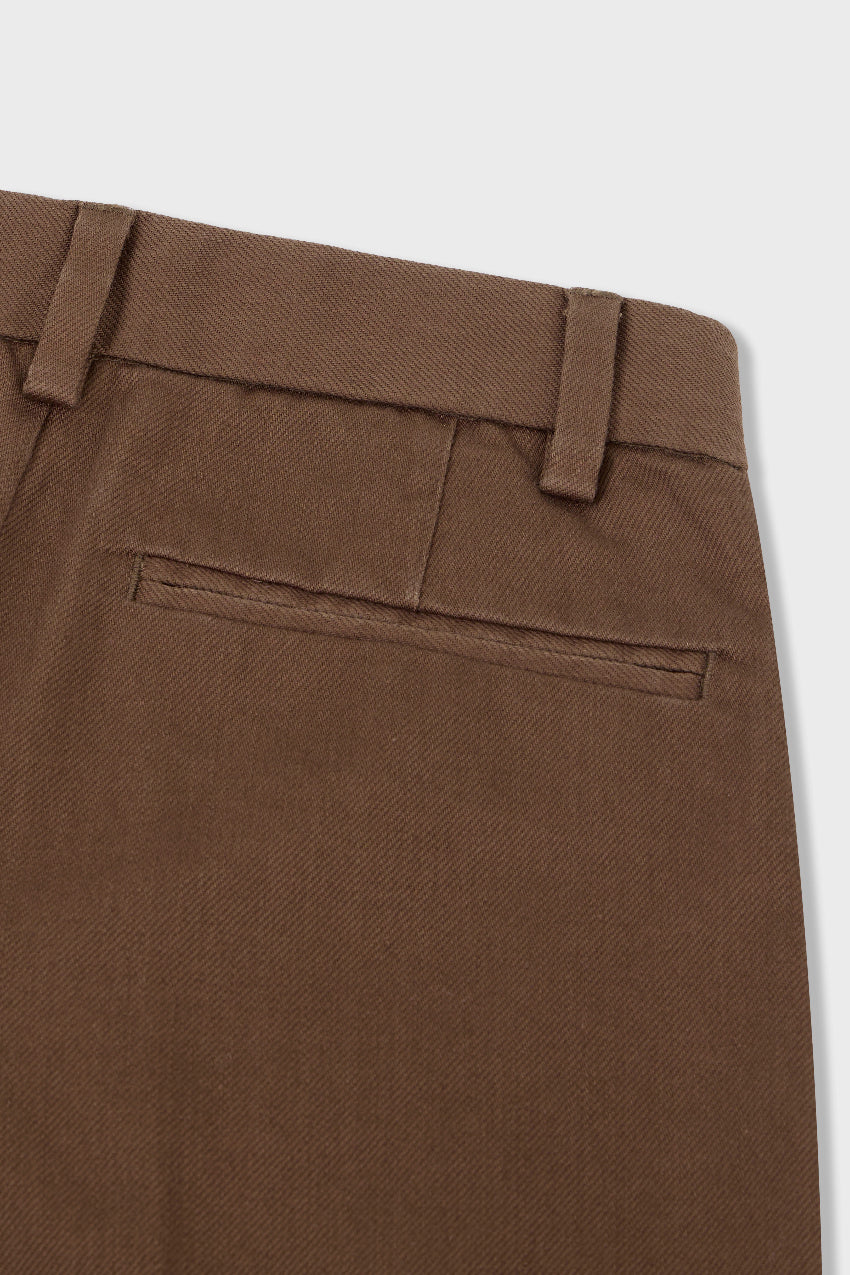 Organic Cotton Wide Leg Double Pleated Pant