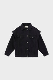 Organic Cotton Trucker Denim Jacket With Inset Sleeves