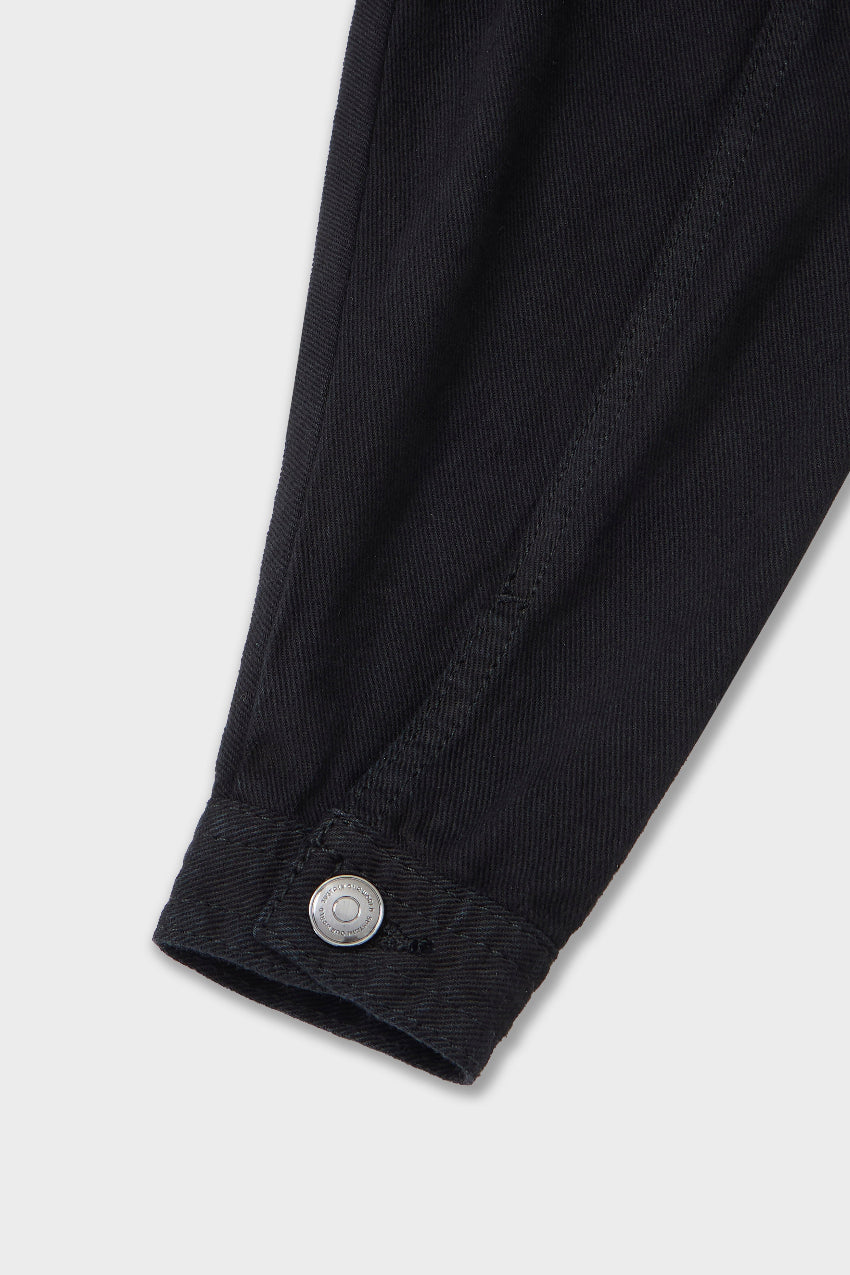 Organic Cotton Trucker Denim Jacket With Inset Sleeves