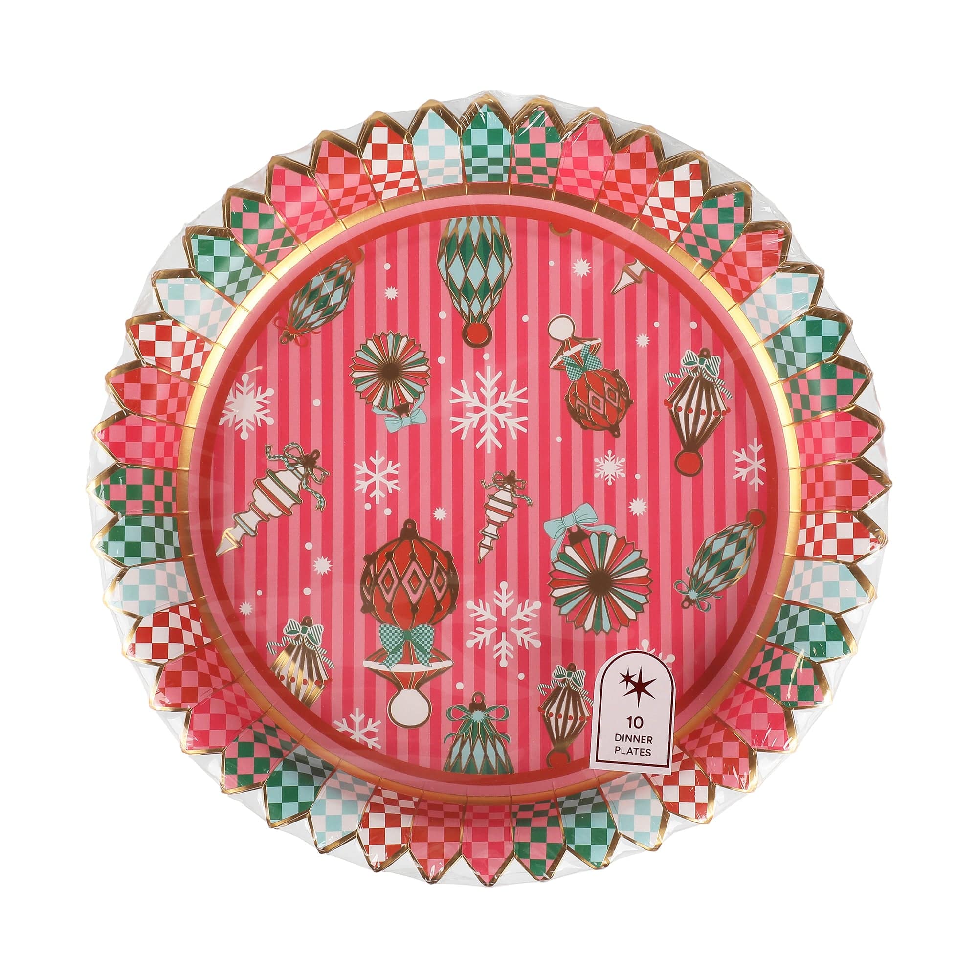 Deck The Halls Dinner Plates (10 Count)