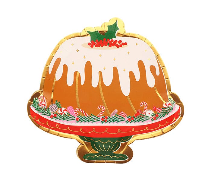 Holiday Bundt Cake Dessert Plates (10 Count)