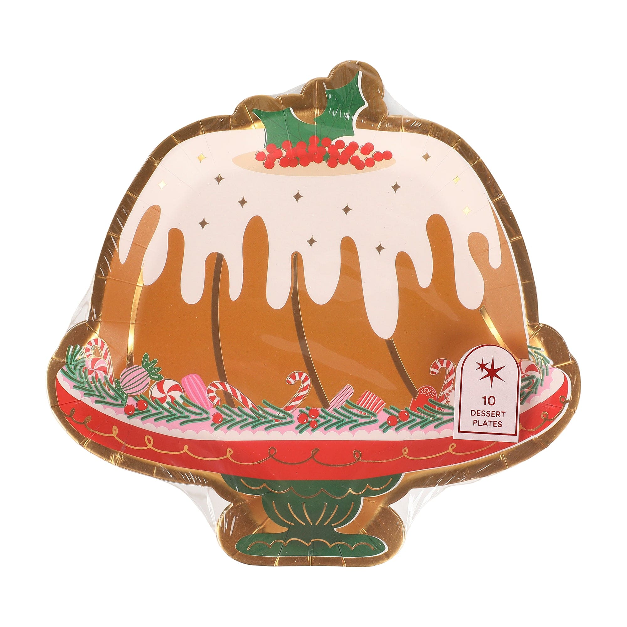 Holiday Bundt Cake Dessert Plates (10 Count)