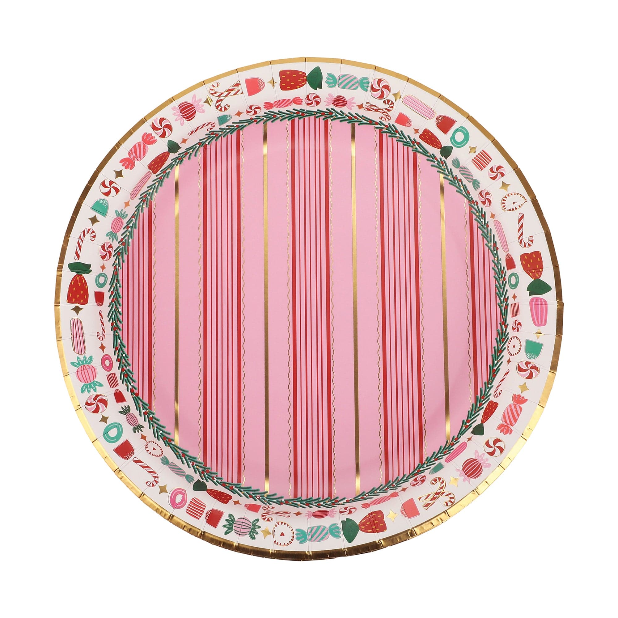 Peppermint Party Christmas Dinner Plates (10 Count)