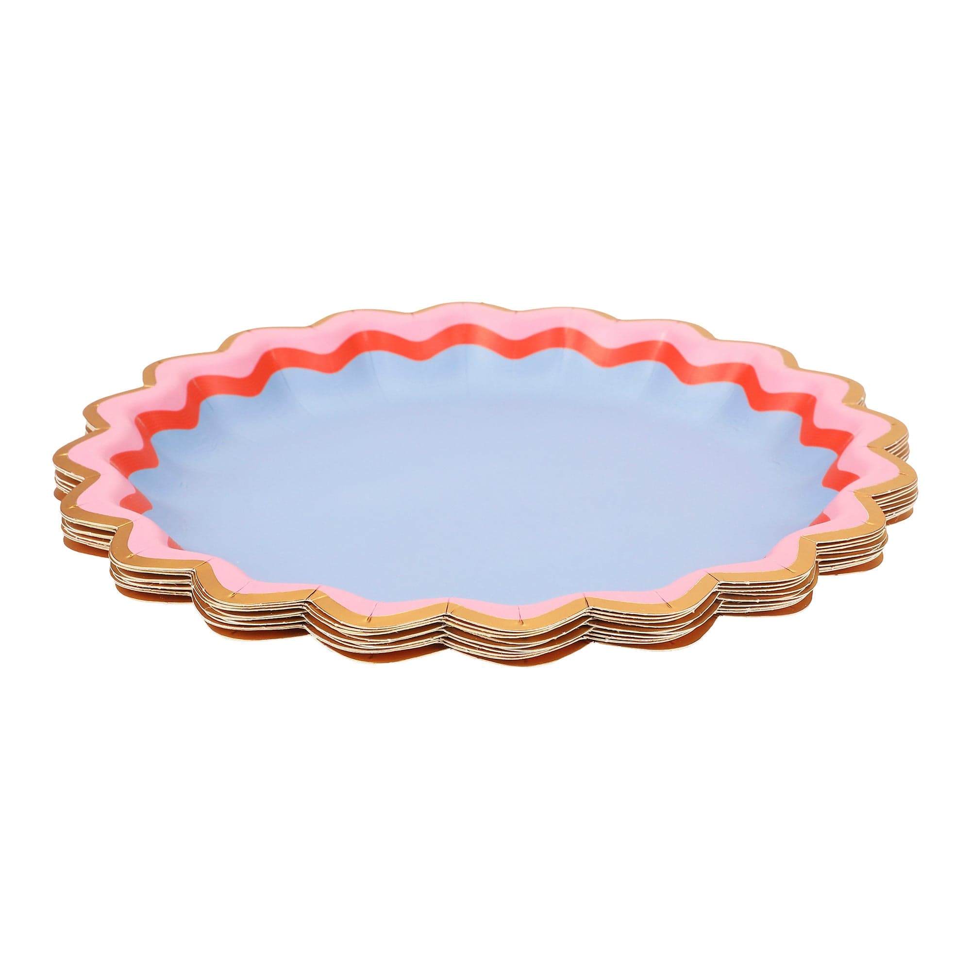 Rainbow Ric Rac Assorted Dessert Plates (10 Count)