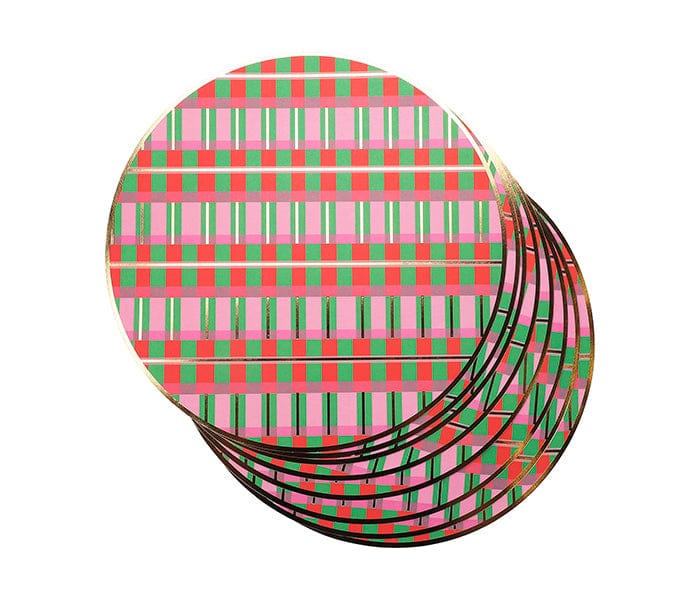 Christmas Plaid Holiday Placemats (10 Count)
