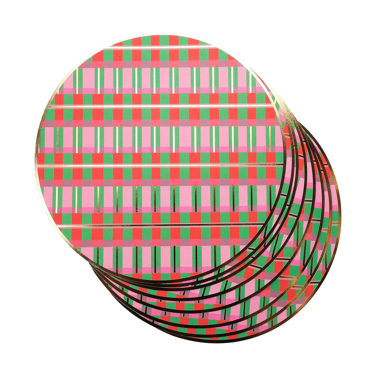 Christmas Plaid Holiday Placemats (10 Count)
