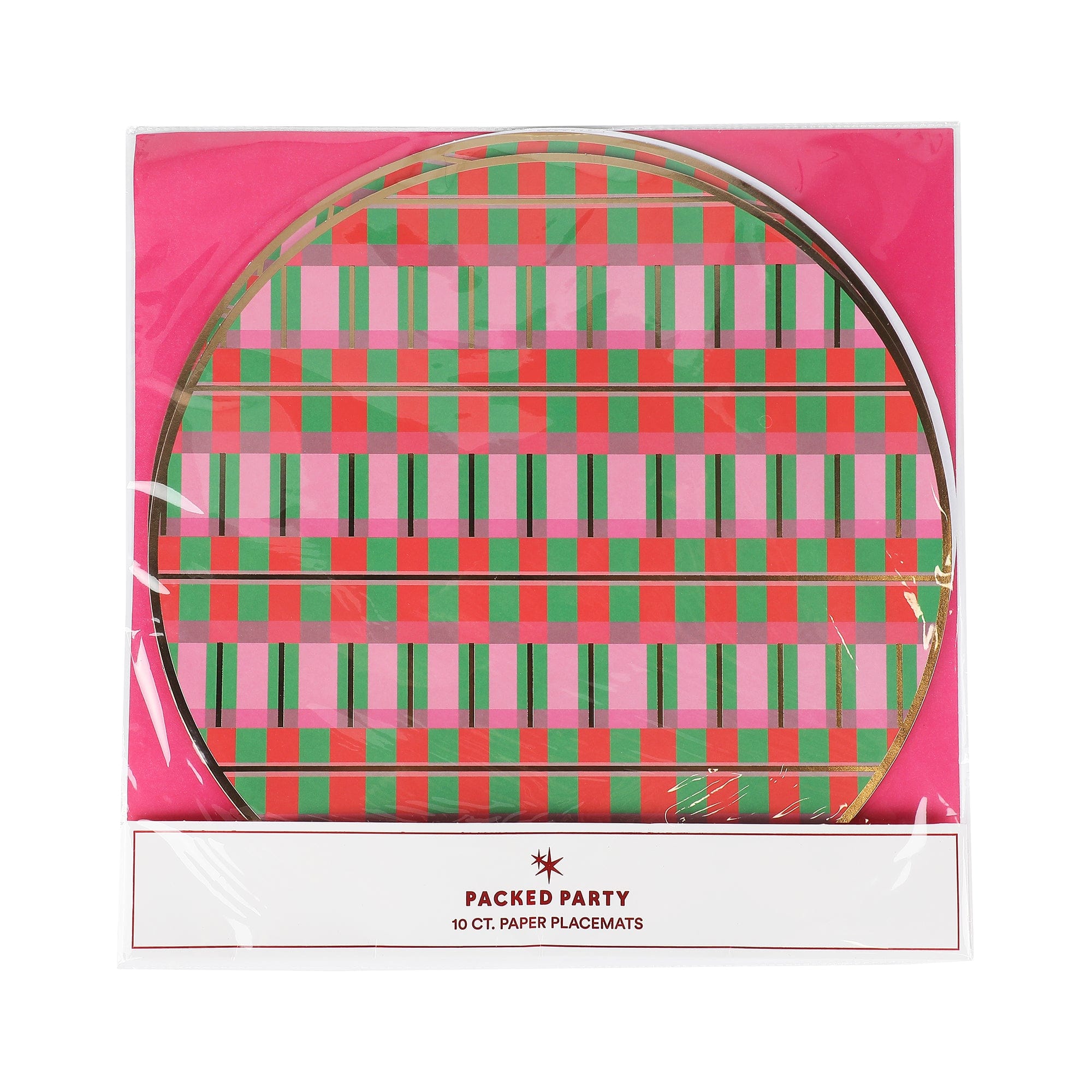 Christmas Plaid Holiday Placemats (10 Count)
