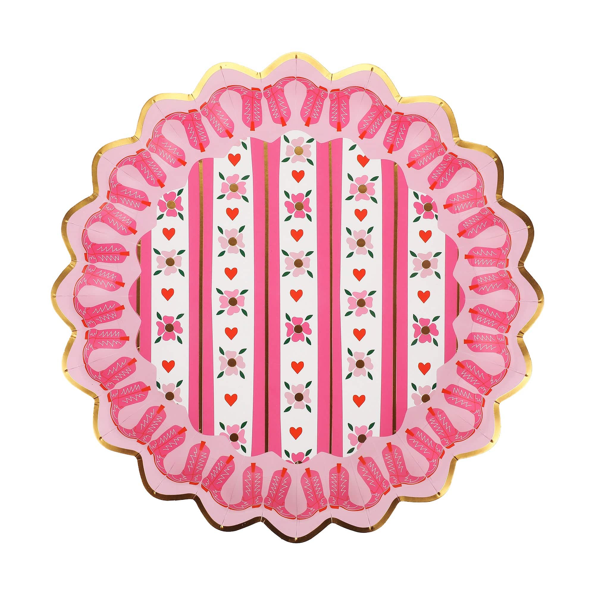 Boot Scoot Blooms Dinner Plates (10 Count)