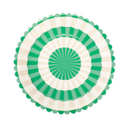Green & White Dinner Plates (10" / 10 Ct)