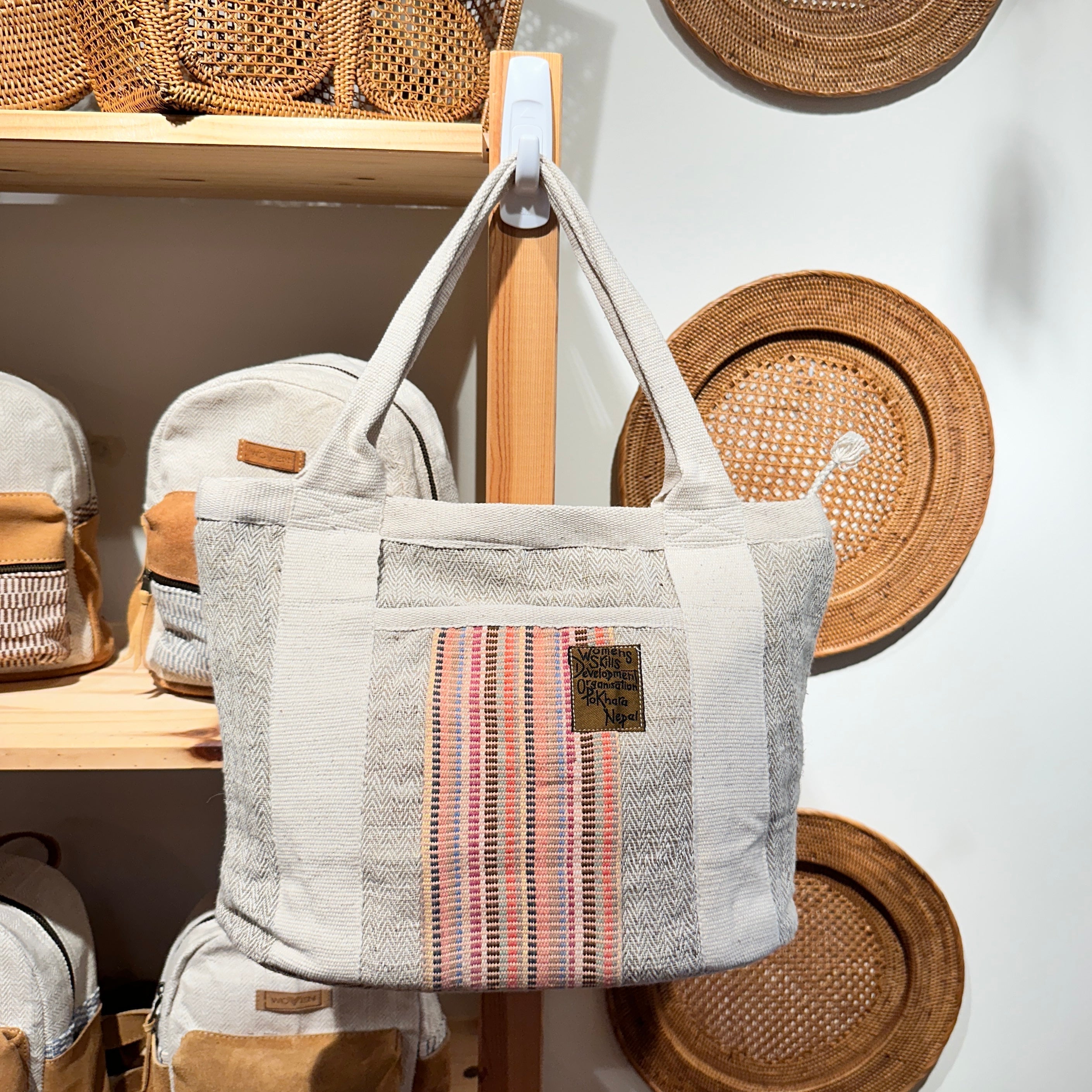 Fair Trade Wsdo Allo Pocket Tote Bag
