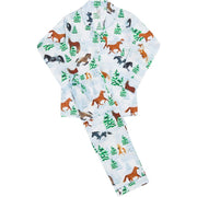 Women's Skydog Silk Long Pj Set