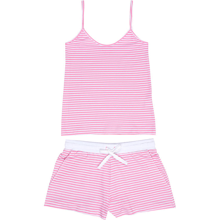 Women's Peony Stripe Jersey Camisole Set