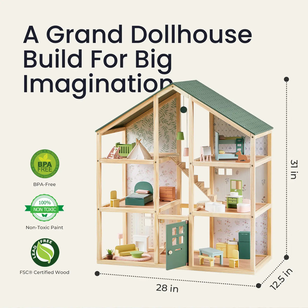 ® Sweetwood Dollhouse Without Dolls