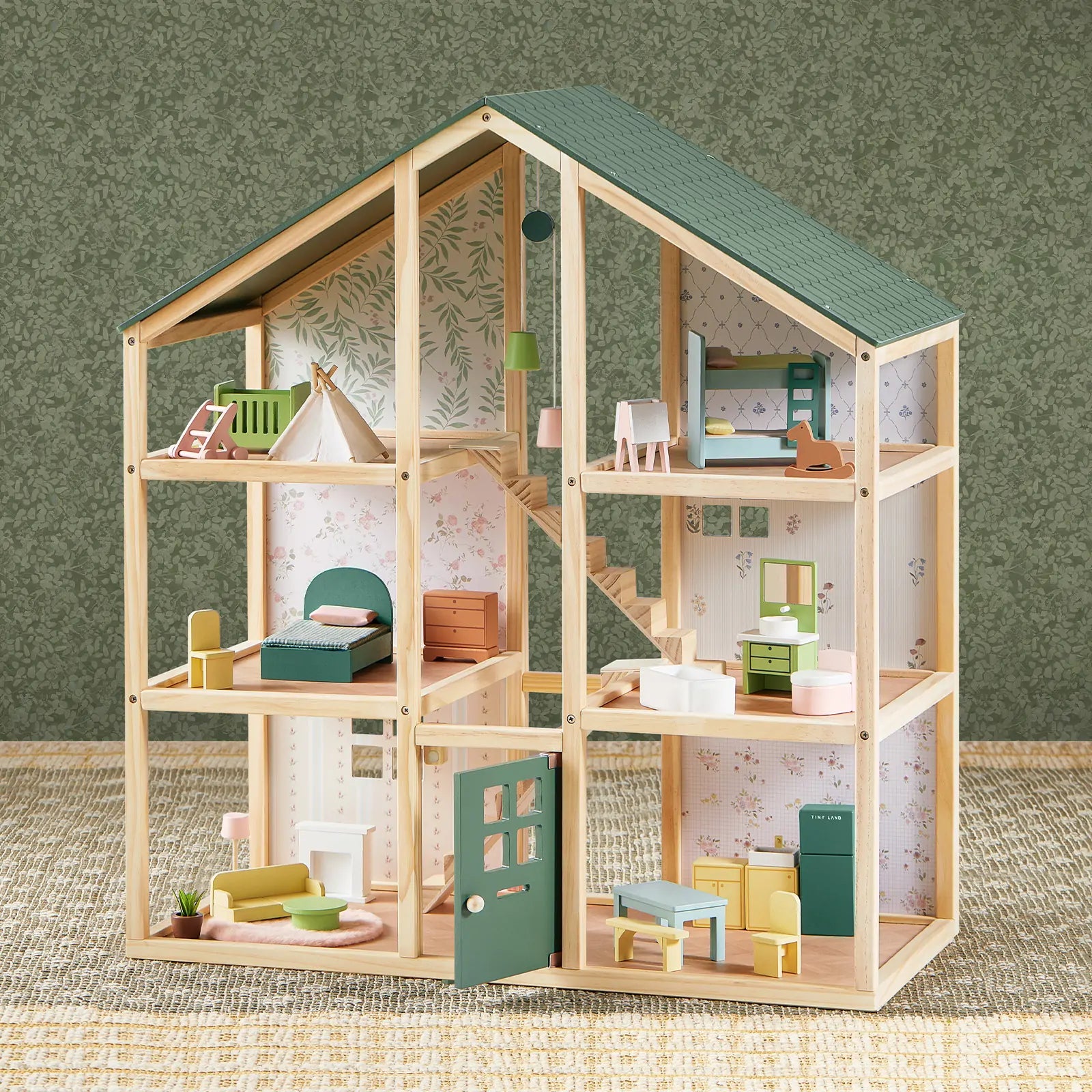 Tiny Land® Sweetwood Evergreen Dollhouse Without Dolls