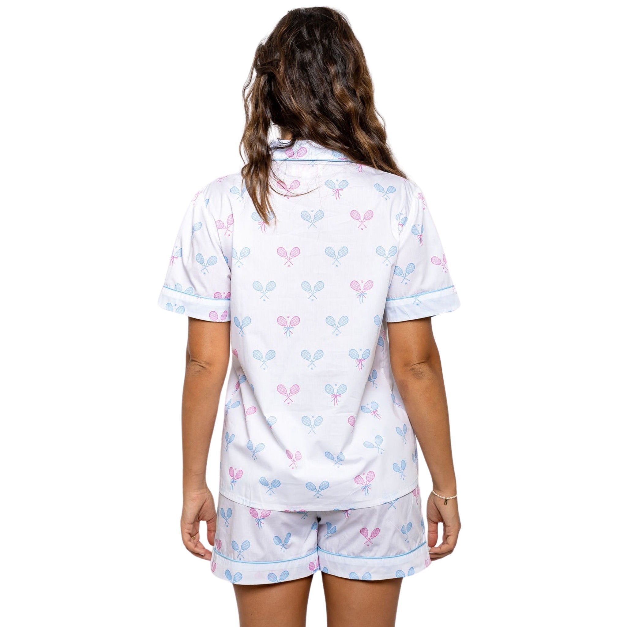 Women's Tennis Bows Short Pj Set