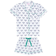 Women's Tennis Navy Short Pj Set
